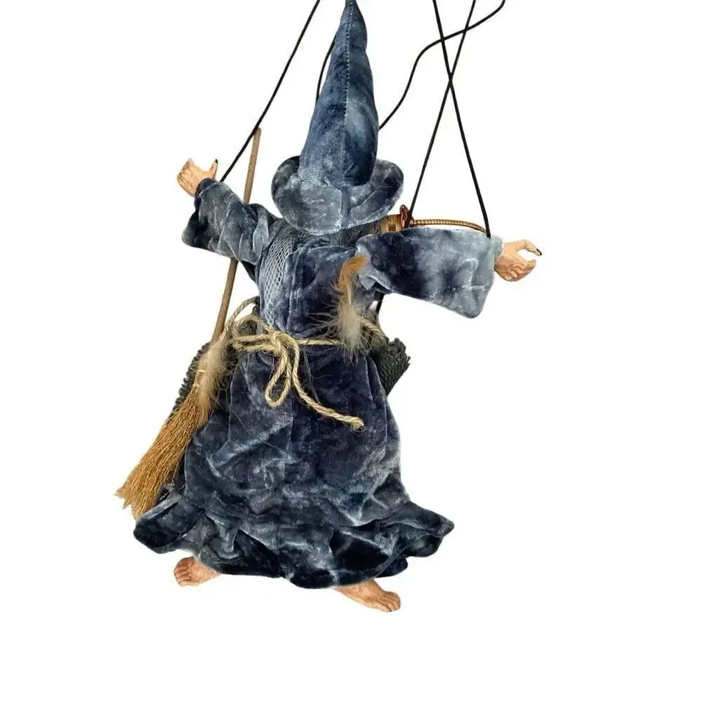 Witch Halloween String Puppet Porcelain Spooky Horror Decoration
